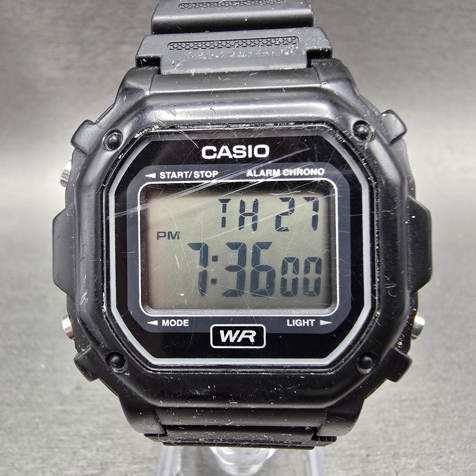 Casio Illuminator F-108WH Watch Men 43mm Black Alarm Chrono Digital New BatteryL0