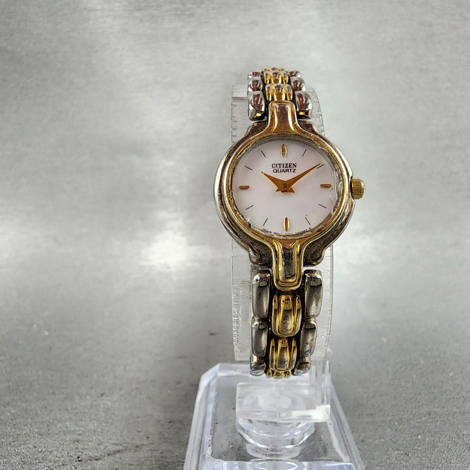 Citizen Watch Women 20mm MOP Dial Two Tone Round 5920S57308 New Battery5