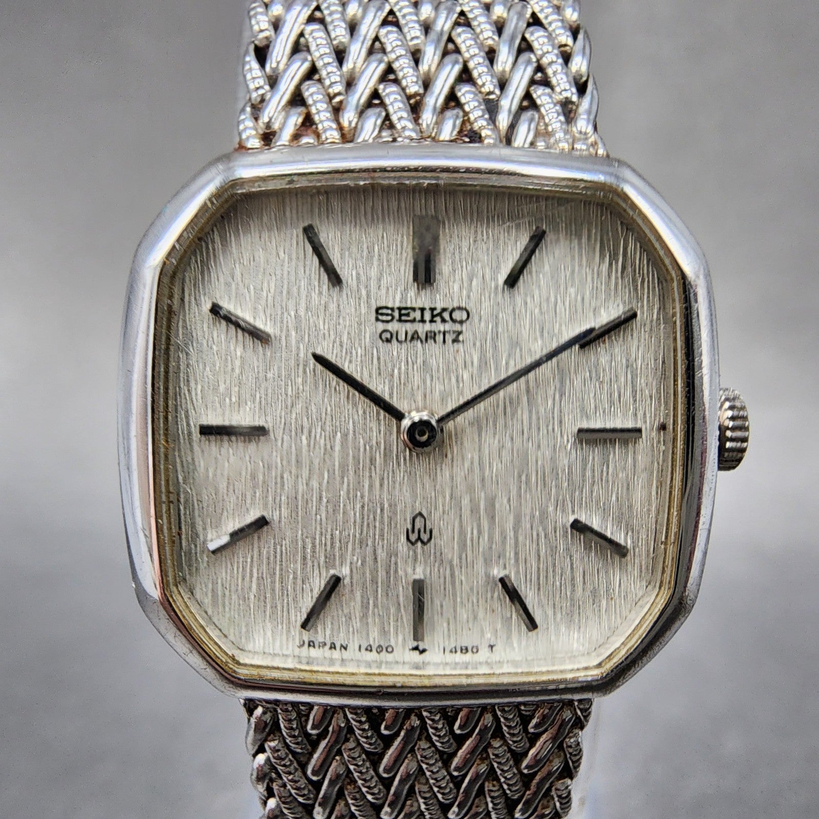 Seiko Watch Women 21mm Silver Dial Silver Tone Octagon 14005900 New Battery1