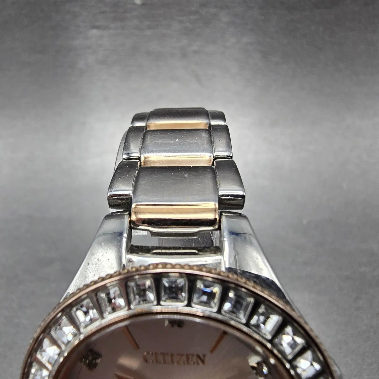 Citizen Silhouette Eco-Drive Watch Women 31mm Silver Dial Two Tone Date Runs4