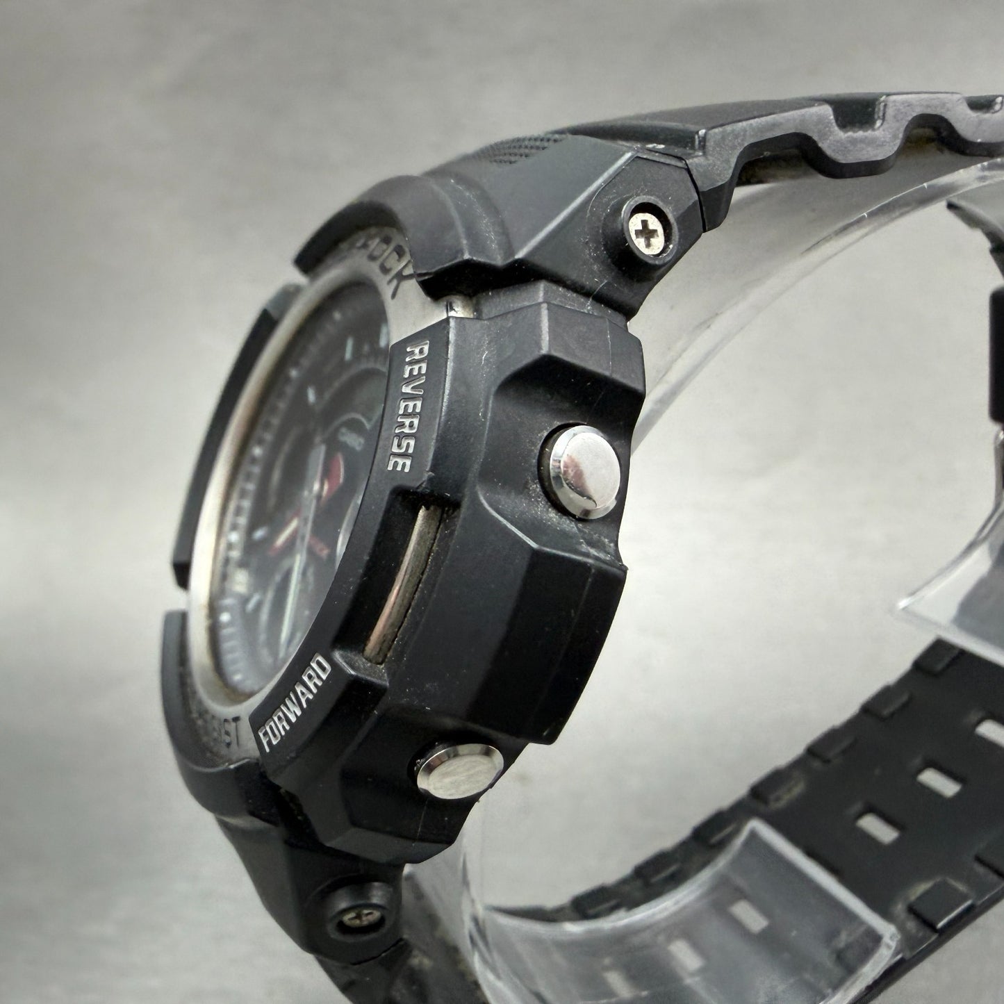 Casio G-Shock AW-590 Watch Men 47mm Black Tone Gray Bezel Alarm Chrono New BattA2