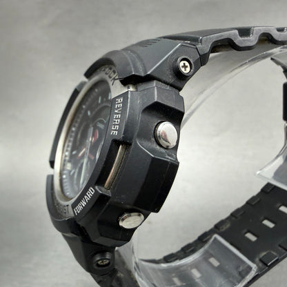Casio G-Shock AW-590 Watch Men 47mm Black Tone Gray Bezel Alarm Chrono New BattA2