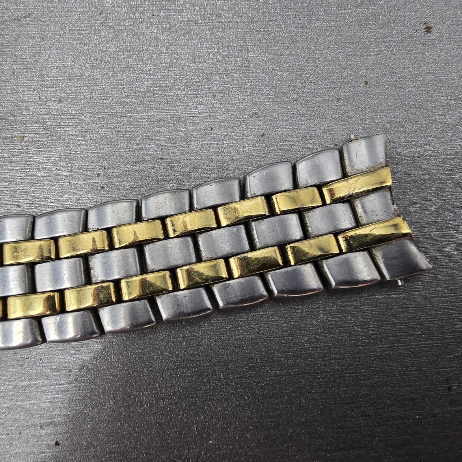 Citizen Bracelet 20mm Stainless Steel Two Tone Tri Folding Clasp VTG READ!!!!!!!3