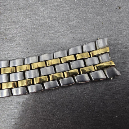 Citizen Bracelet 20mm Stainless Steel Two Tone Tri Folding Clasp VTG READ!!!!!!!3