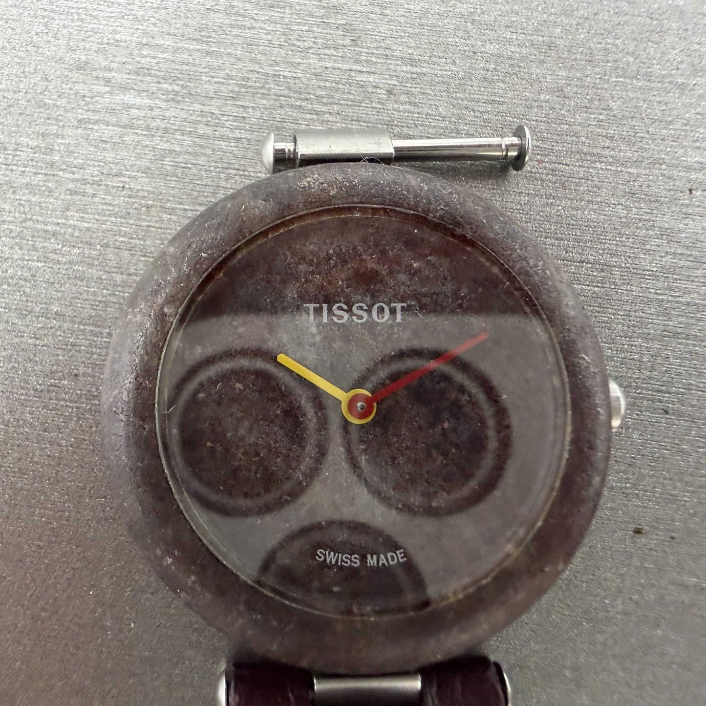Tissot Rock Watch Women 30mm Brown Stone Dial Stone Case Round R150PARTS2