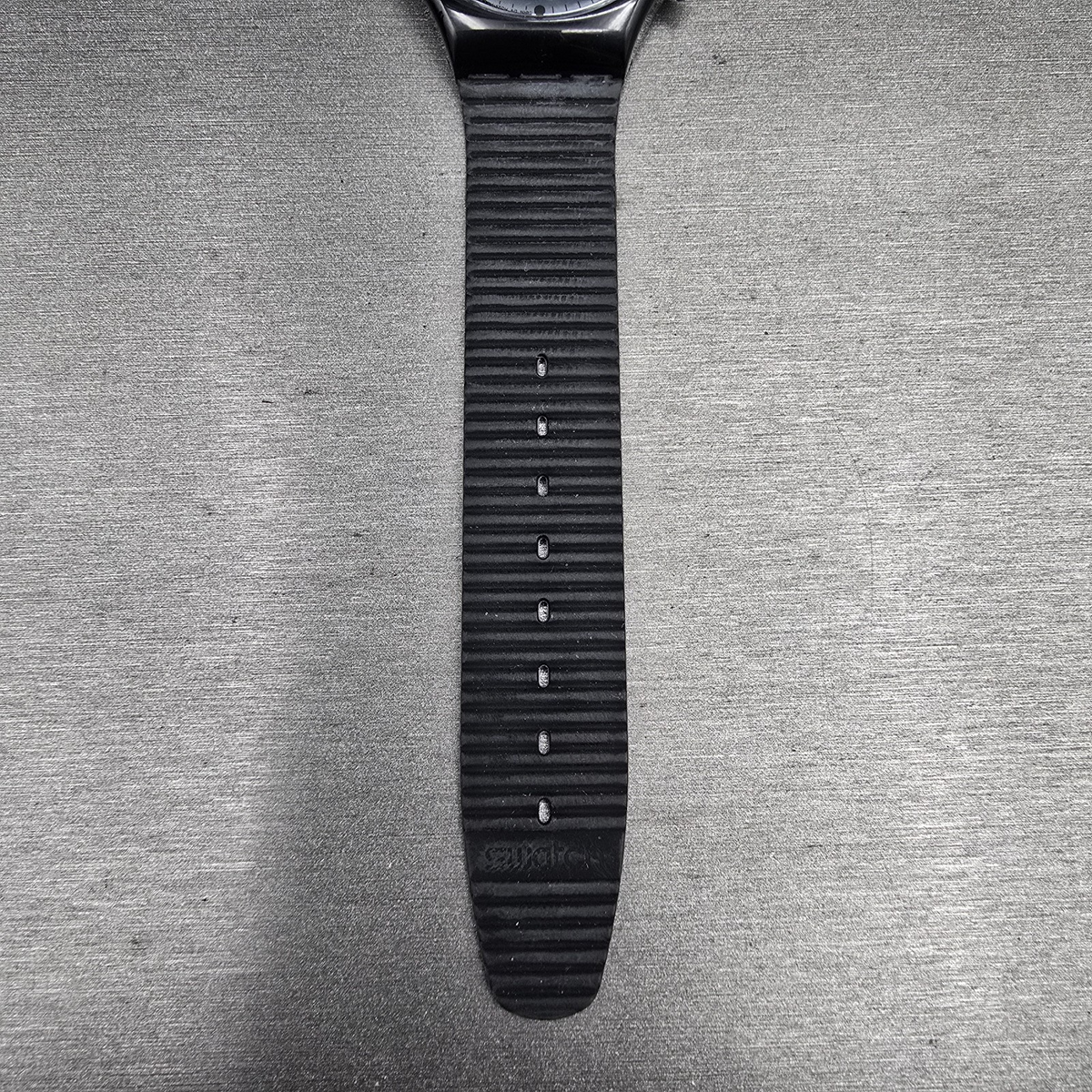 Swatch Chrono Moonshadow Watch Men 37mm Black Dial Black Tone SCB110 New Bat NOS5