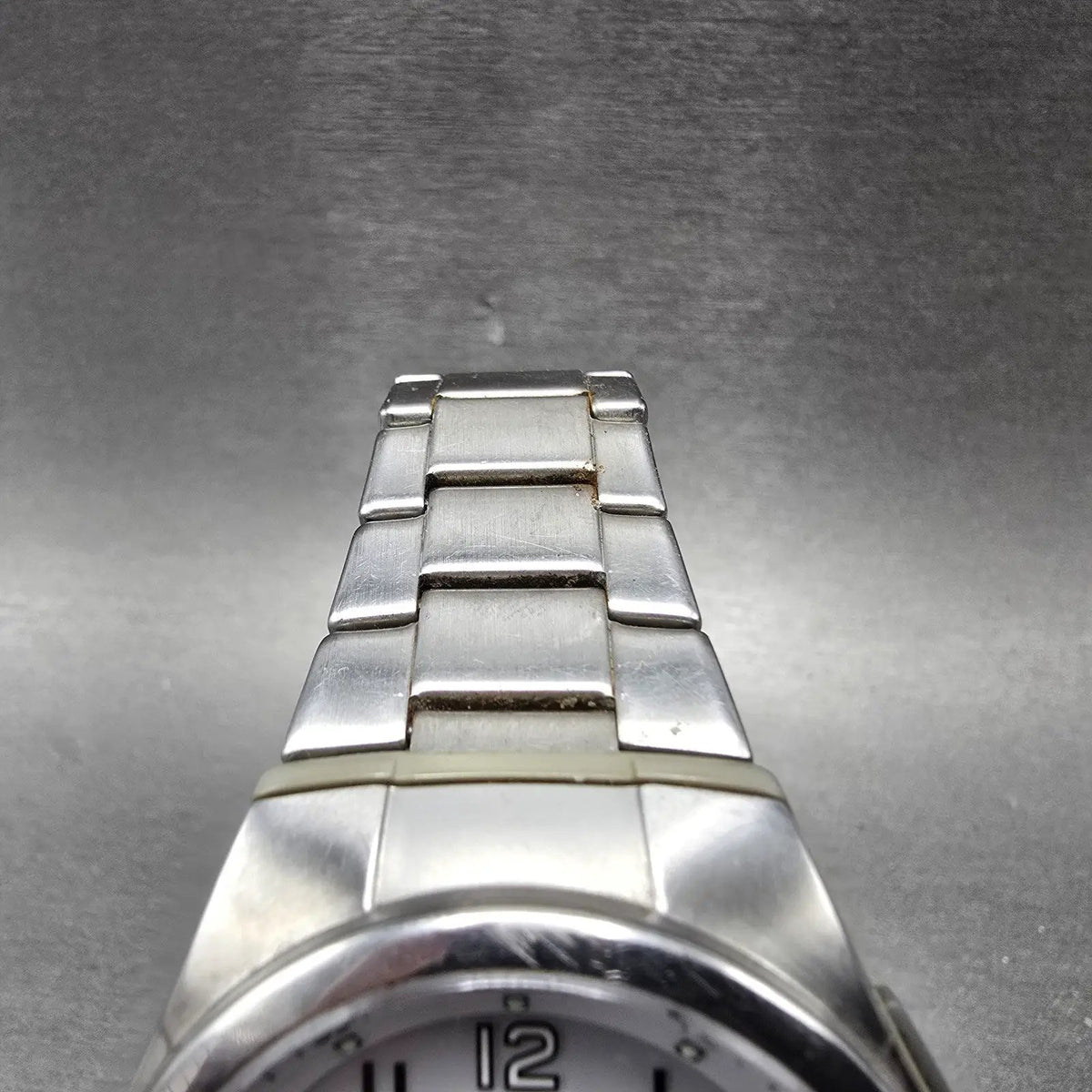 Casio Wave Ceptor Watch Men 42mm White Dial Steel Solar Analog Digital Works GTH4