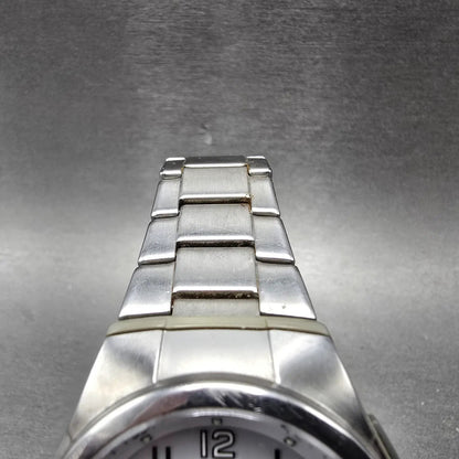 Casio Wave Ceptor Watch Men 42mm White Dial Steel Solar Analog Digital Works GTH4