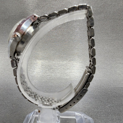 Seiko Automatic Watch Women 22mm Silver Dial Silver Tone Date 2205-0040 Runs
