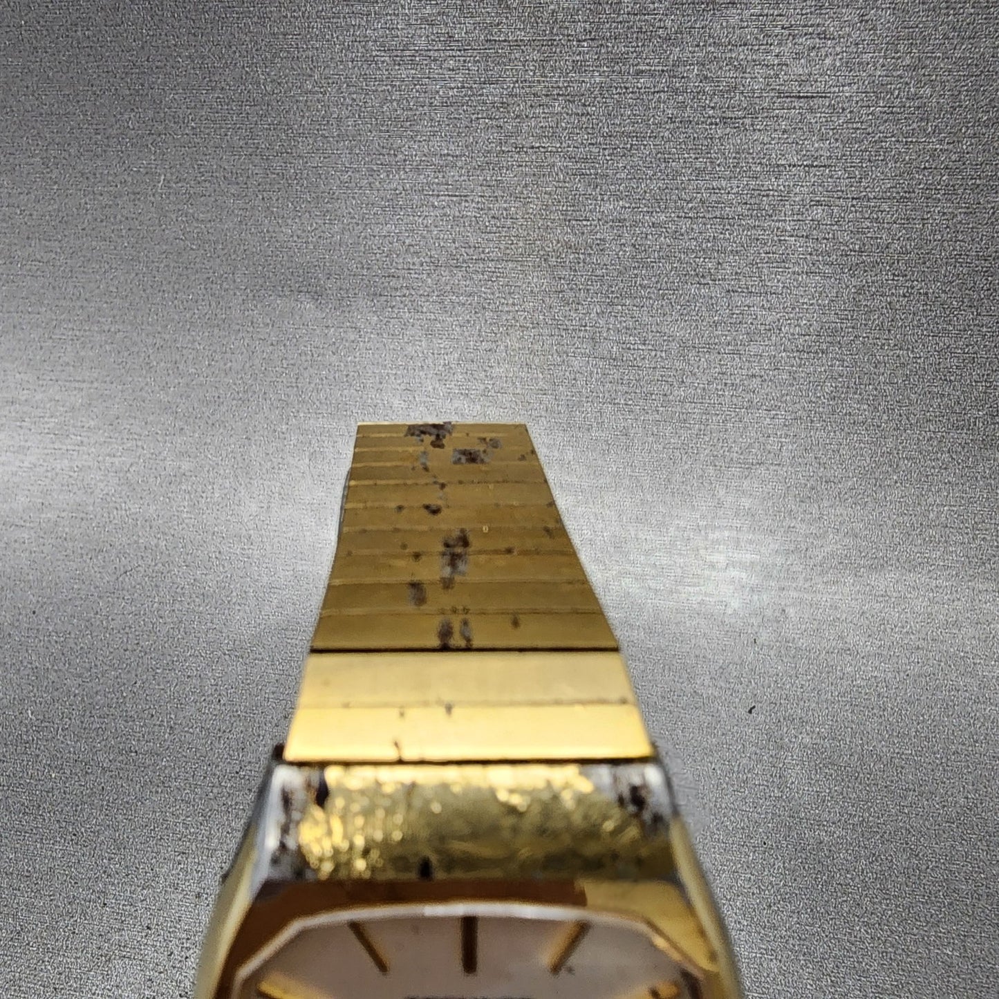 Technos Summit Quartz Watch Men 33mm White Dial Gold Tone Octagon New Battery4