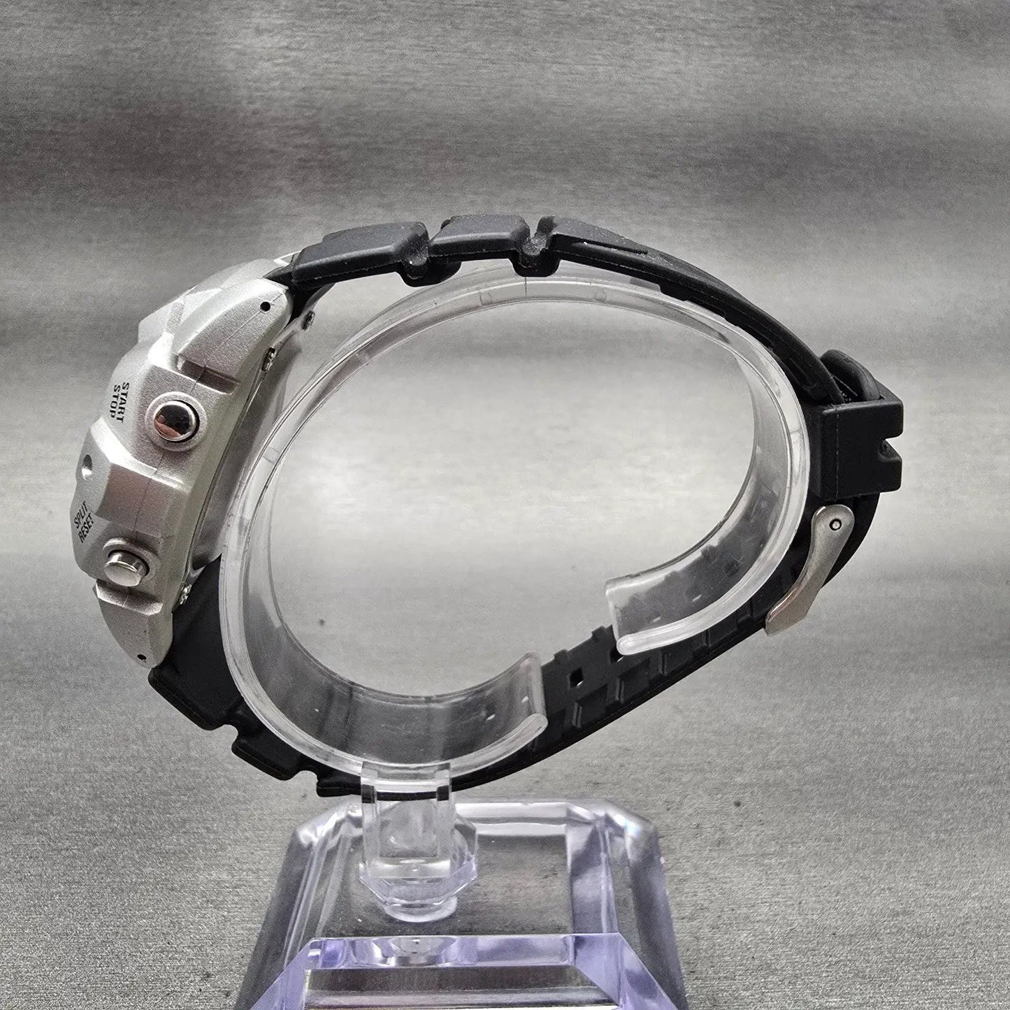 Seiko Alba Digital Watch Men 41mm Silver Dial Chrono Alarm W170-4A50 New Battery6