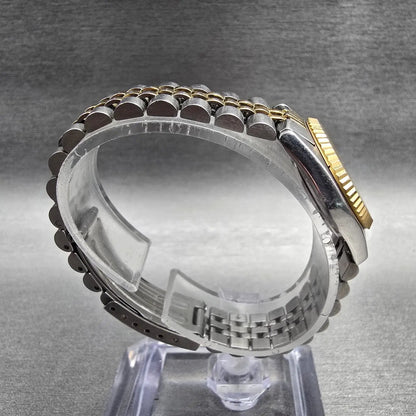 Seiko SQ Watch Women 24mm Gold Dial Two Tone Daydate Round 3E23-0A69 New Batt 898