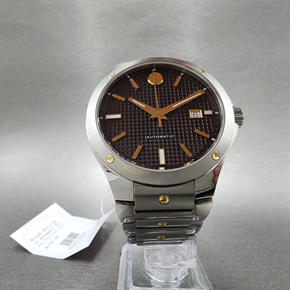 Movado SE Automatic Watch Men 41mm Gray Dial Two Tone Date Round 06075525