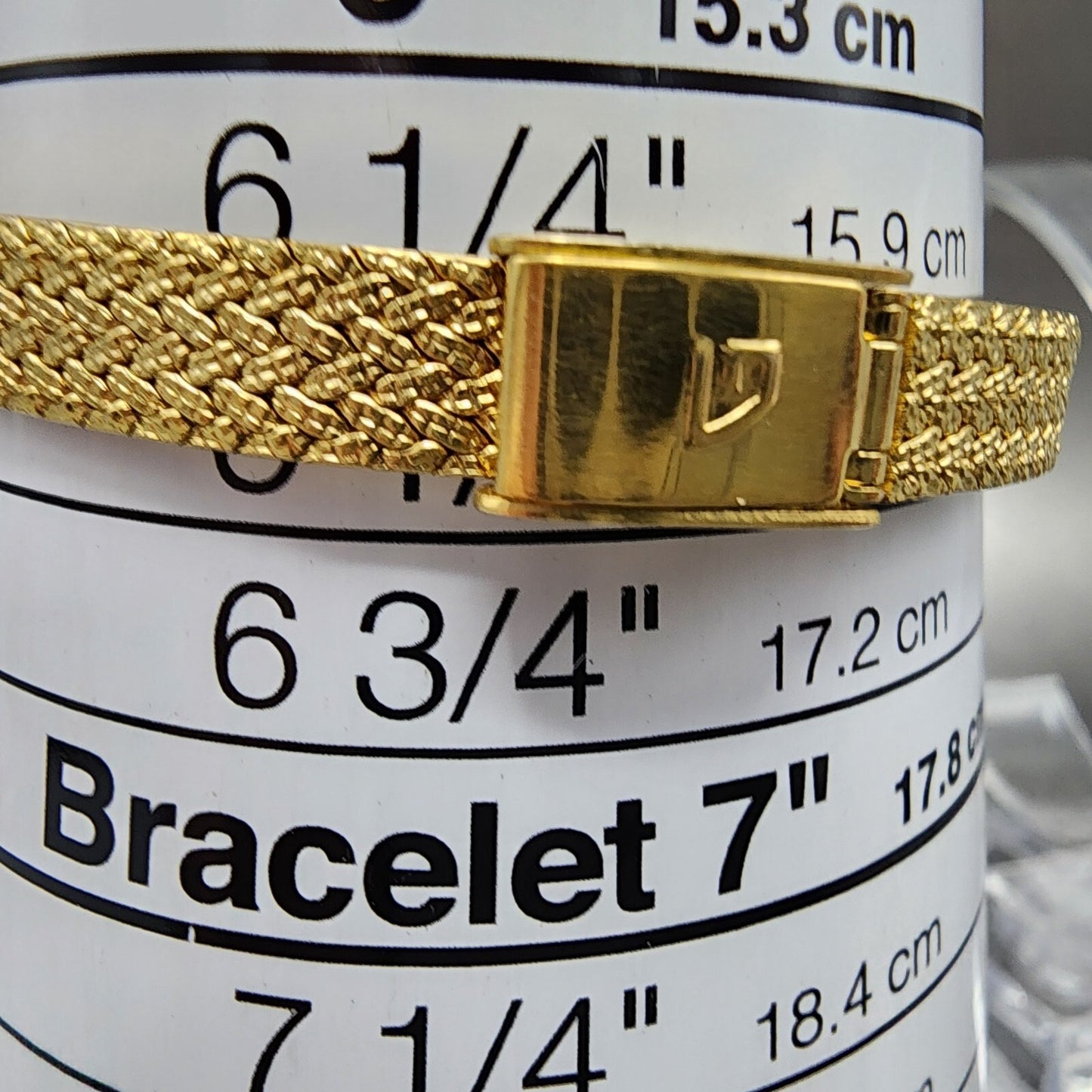 Gruen Watch Women 18mm Gold Dial Gold Tone Round Mesh band New Battery9