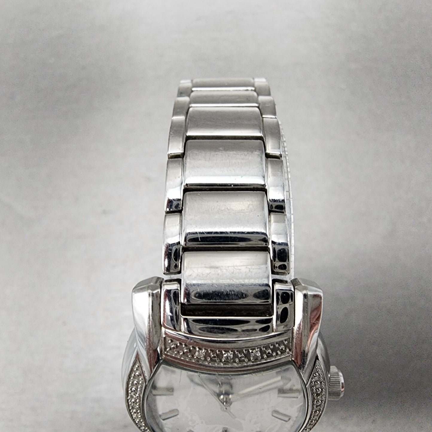 Bulova Watch Women 26mm White Dial Stainless Steel Tonneau 96R135 New Battery4