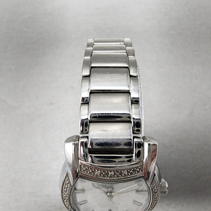 Bulova Watch Women 26mm White Dial Stainless Steel Tonneau 96R135 New Battery4