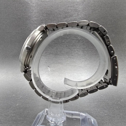 Seiko Solar Watch Men 35mm Black Dial Titanium Date Round 5K22-0A20 PARTS7
