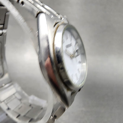 Seiko Watch Women 25mm White Dial Silver Tone Daydate 7n830011 Round NewBattery3