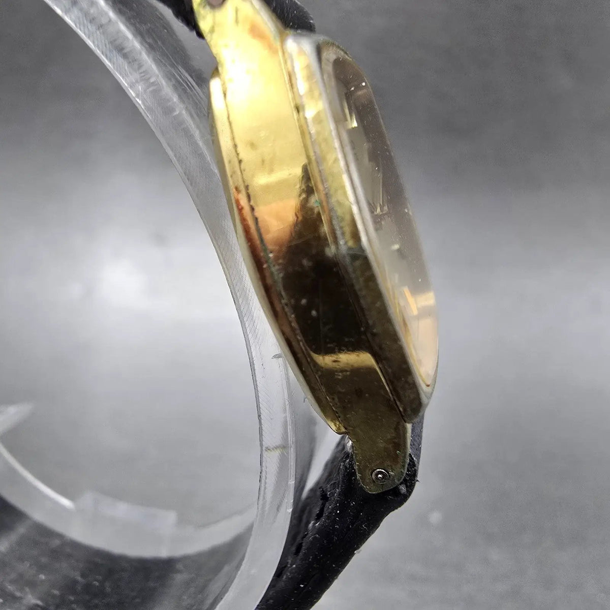 Seiko Watch Women 21mm Gold Dial Gold Plated Hexagon 1421-5080 New Battery VTG3