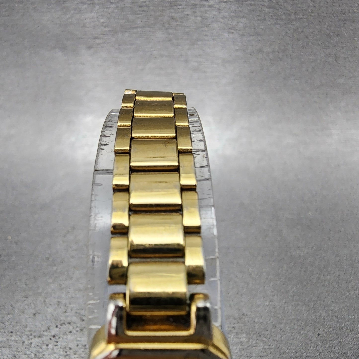 Seiko Watch Women 15mm Black Dial Gold Tone Octagon 4N005071 New Battery B1234
