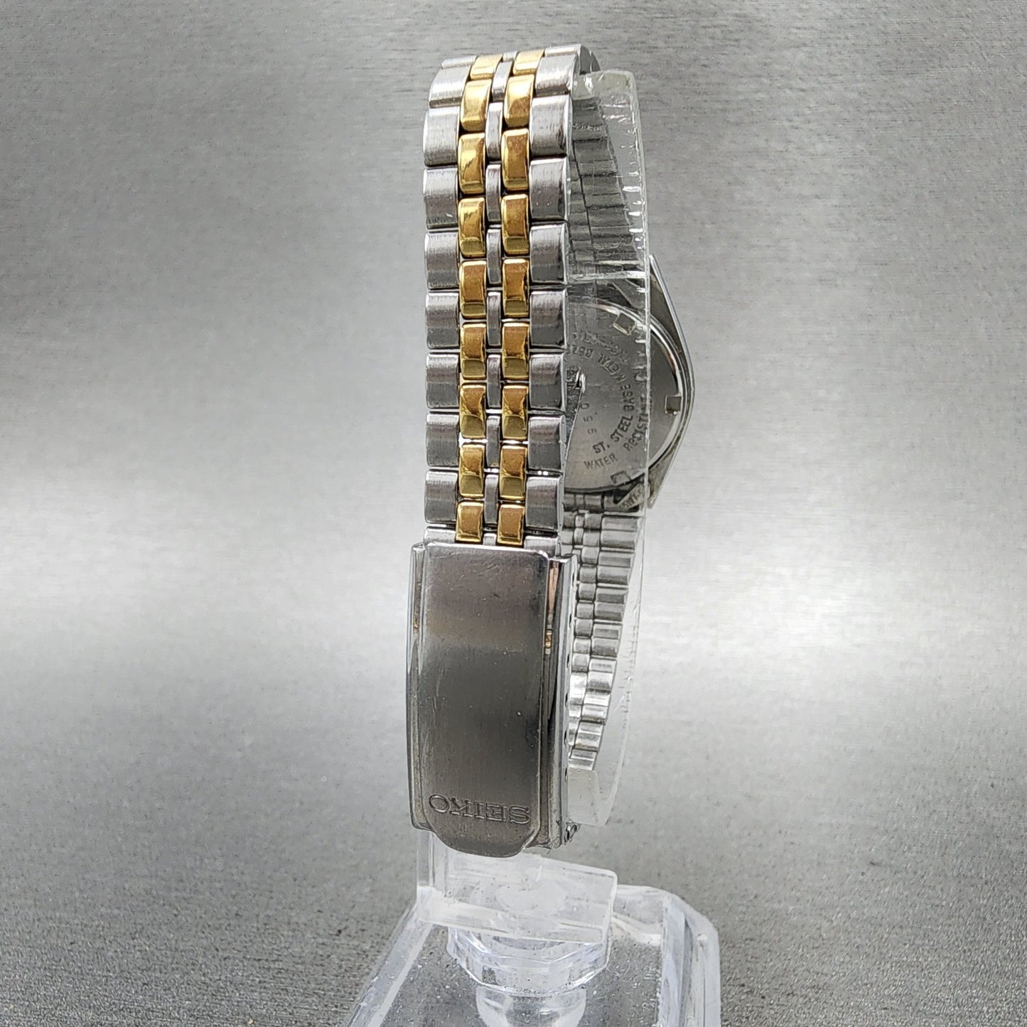 Seiko Watch Women 24mm White Dial Two Tone Daydate Round 7N830011 New Battery7
