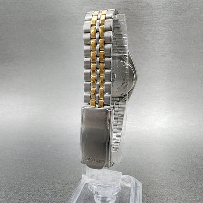 Seiko Watch Women 24mm White Dial Two Tone Daydate Round 7N830011 New Battery7