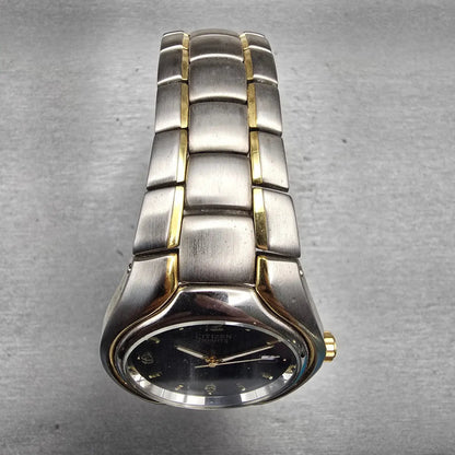 Citizen Watch Men 37mm Black Dial Two Tone Date 2910-H28941 New Battery Vintage4