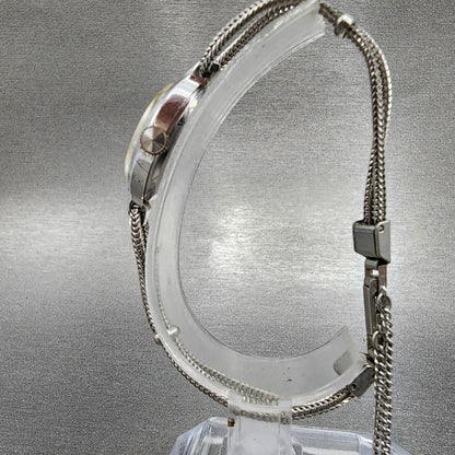 Seiko Solar Special Manual Watch Women 14mm Silver Dial Silver Tone Runs6