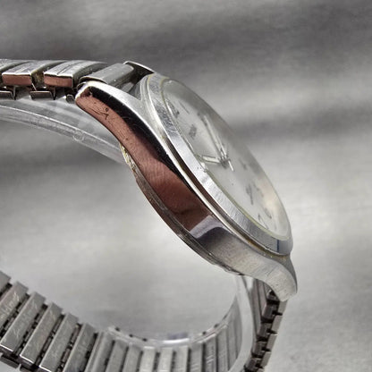 Seiko Pulsar Watch Men 37mm Silver Dial Silver Tone Daydate VX43-X077 New Batt3