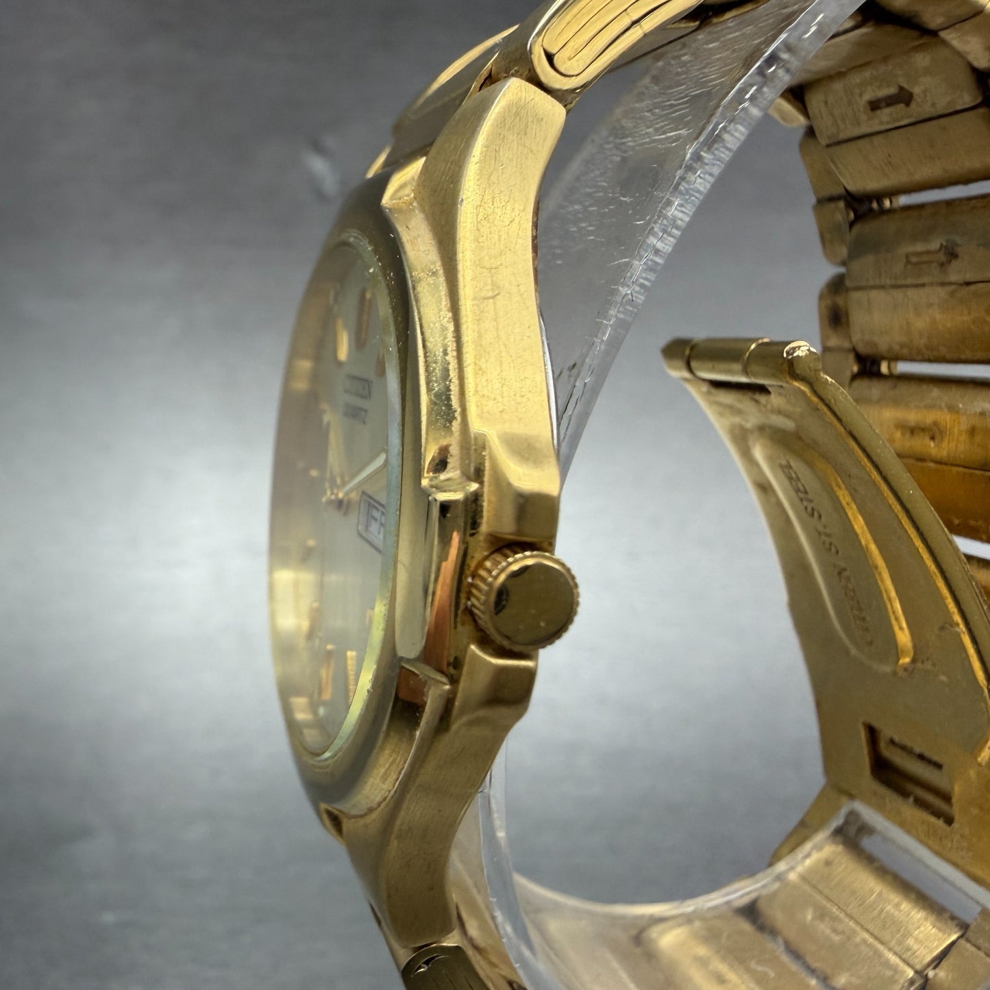 Citizen Watch Men 36mm Champagne Dial Gold Tone Daydate 2500-S071879 New Battery2
