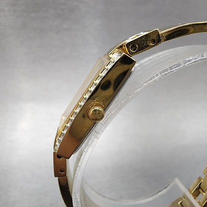 Citizen EcoDrive Tank Watch Women 14mm White Dial Gold Tone G620S028850 Runs2