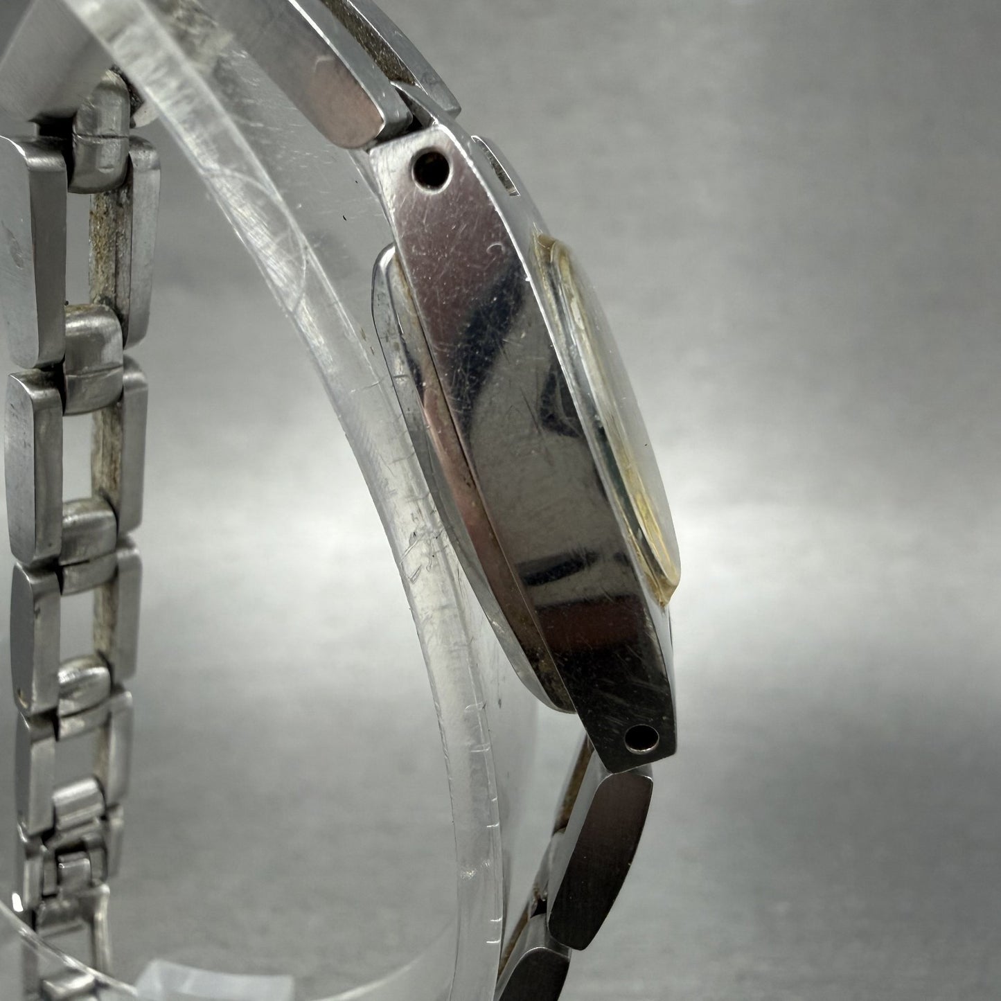 Seiko Tank Watch Women 15mm Green Dial Silver Tone Manual 11-8079 Runs3