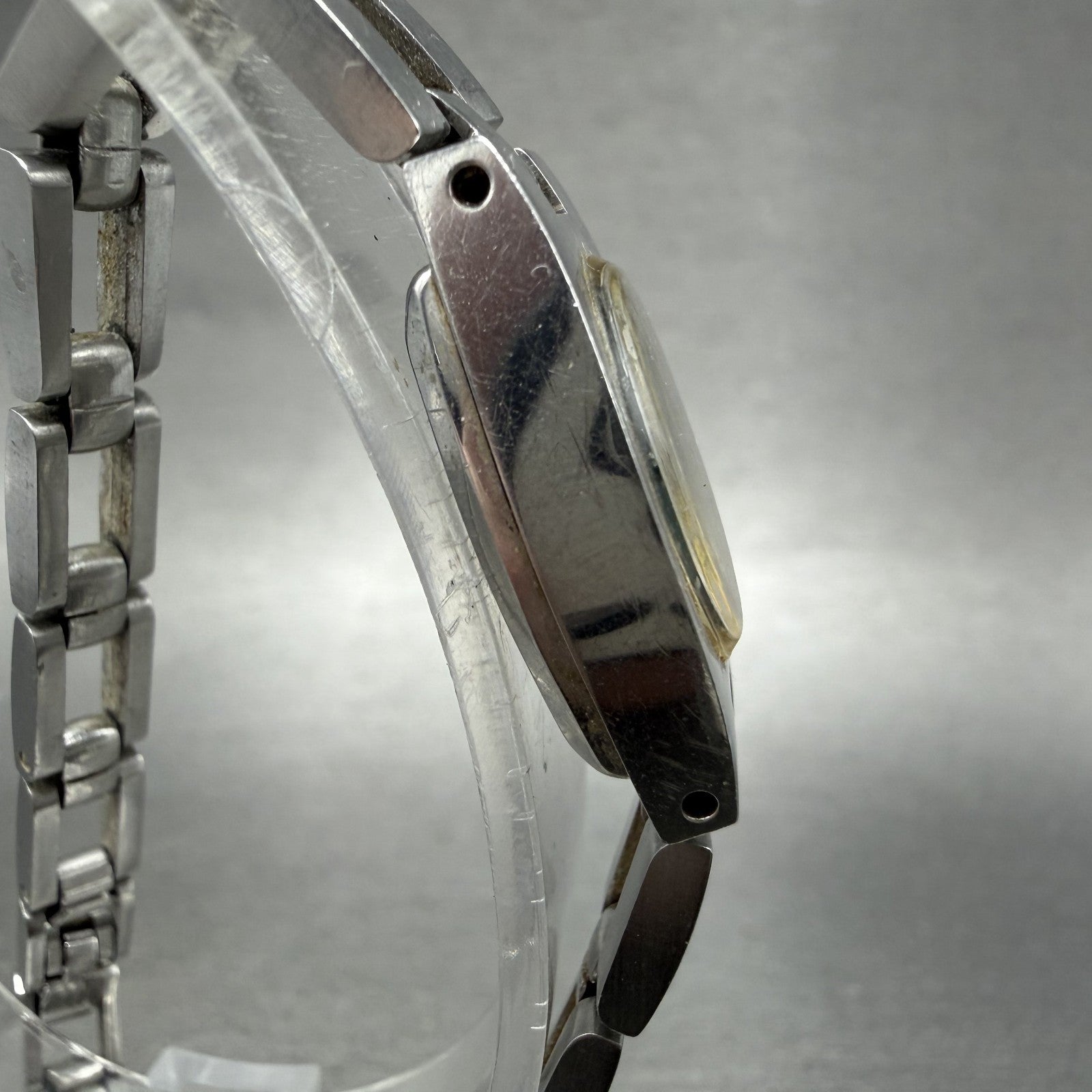 Seiko Tank Watch Women 15mm Green Dial Silver Tone Manual 11-8079 Runs3