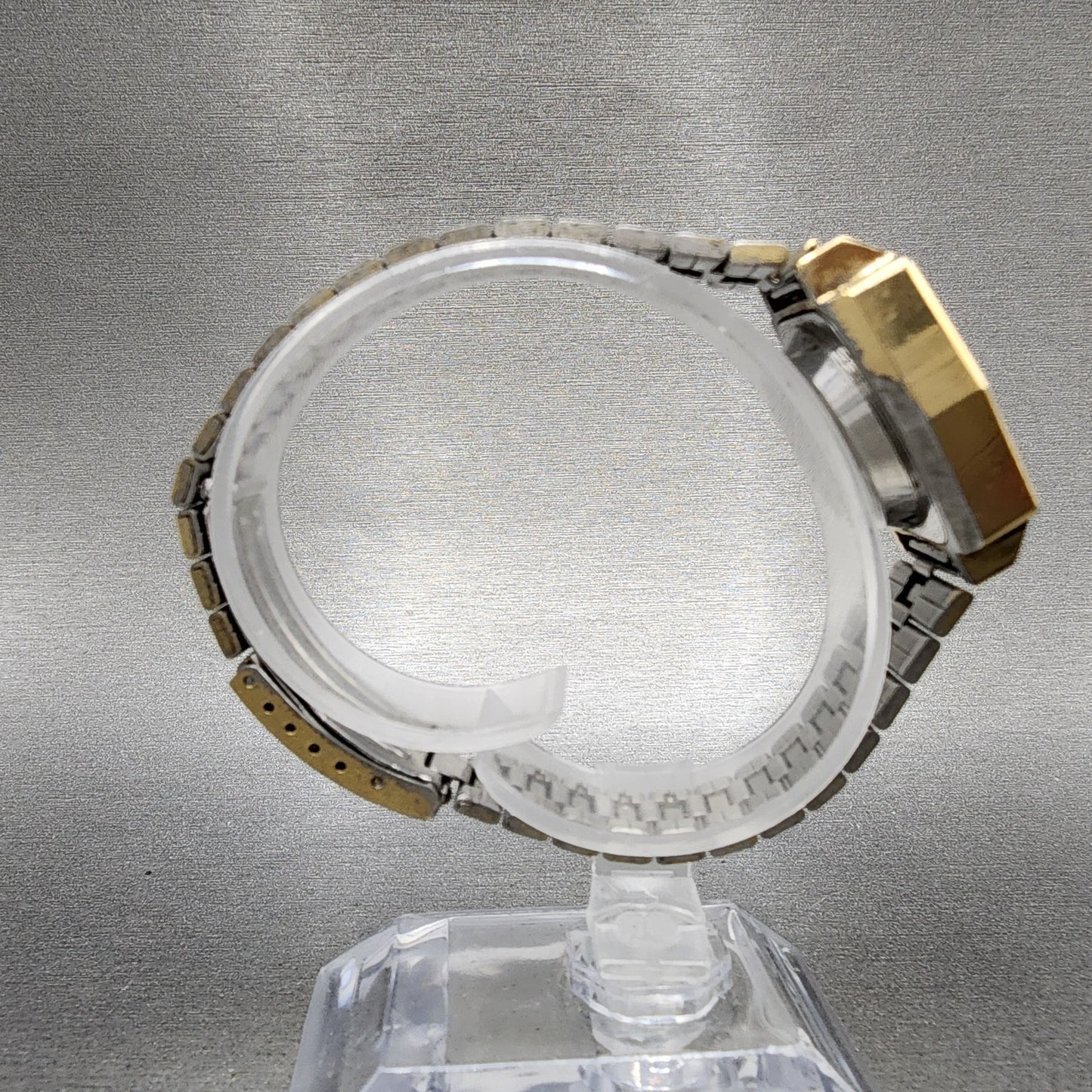 Seiko Automatic Watch Women 27mm Blue Dial Gold Tone Octagon Daydate Runs VTG8