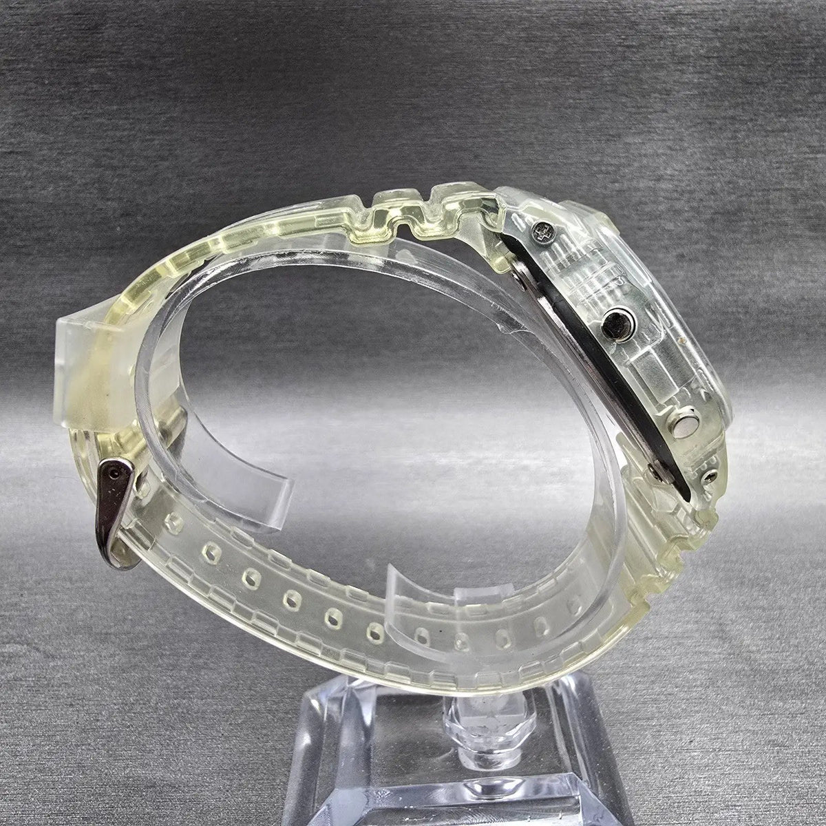 Casio G-Shock DW-5600SKE Watch Men 44mm Clear Case Chrono Alarm New Battery8