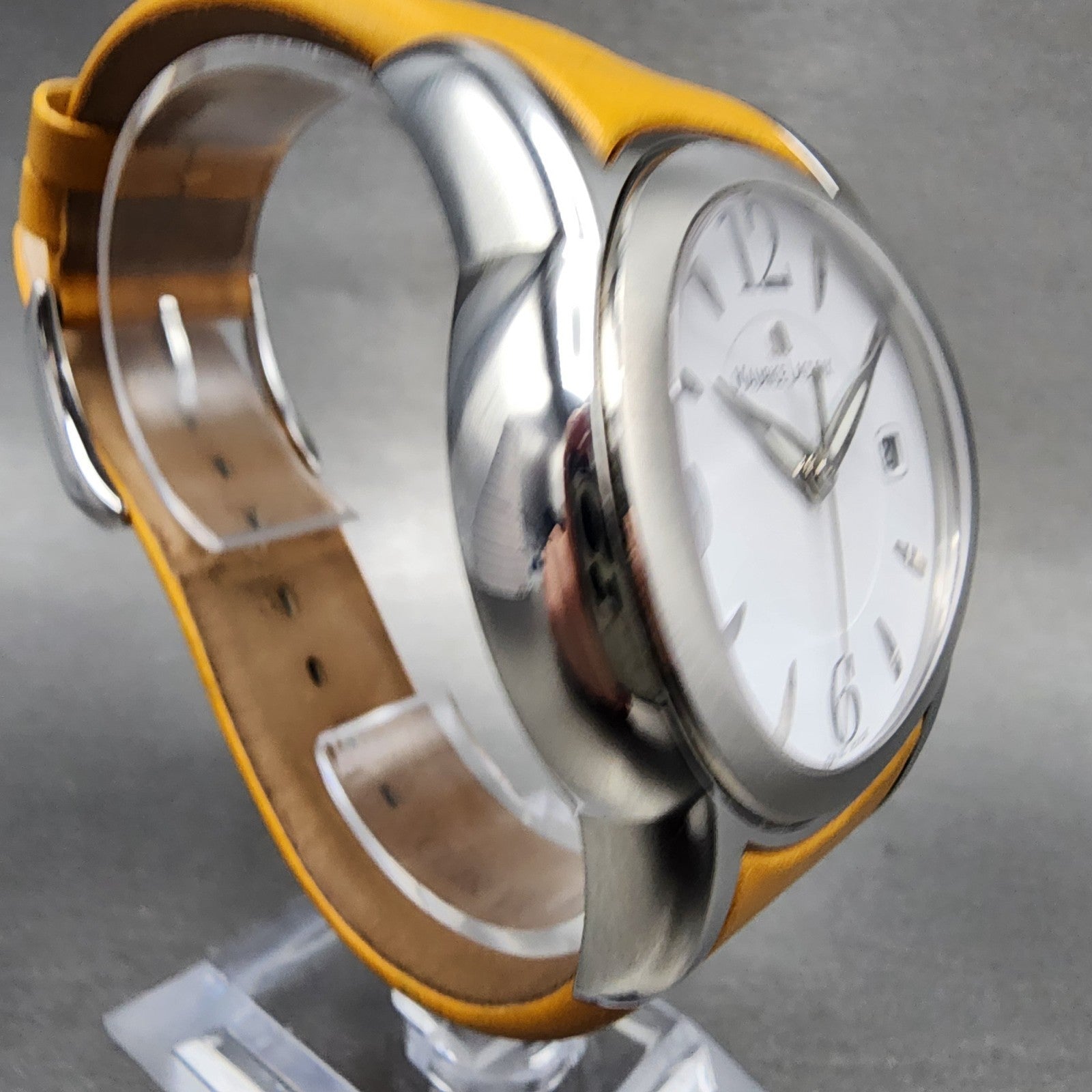 Maurice Lacroix Sphere Watch Men 42mm White Dial Steel Date Round SH1018 New Bat3