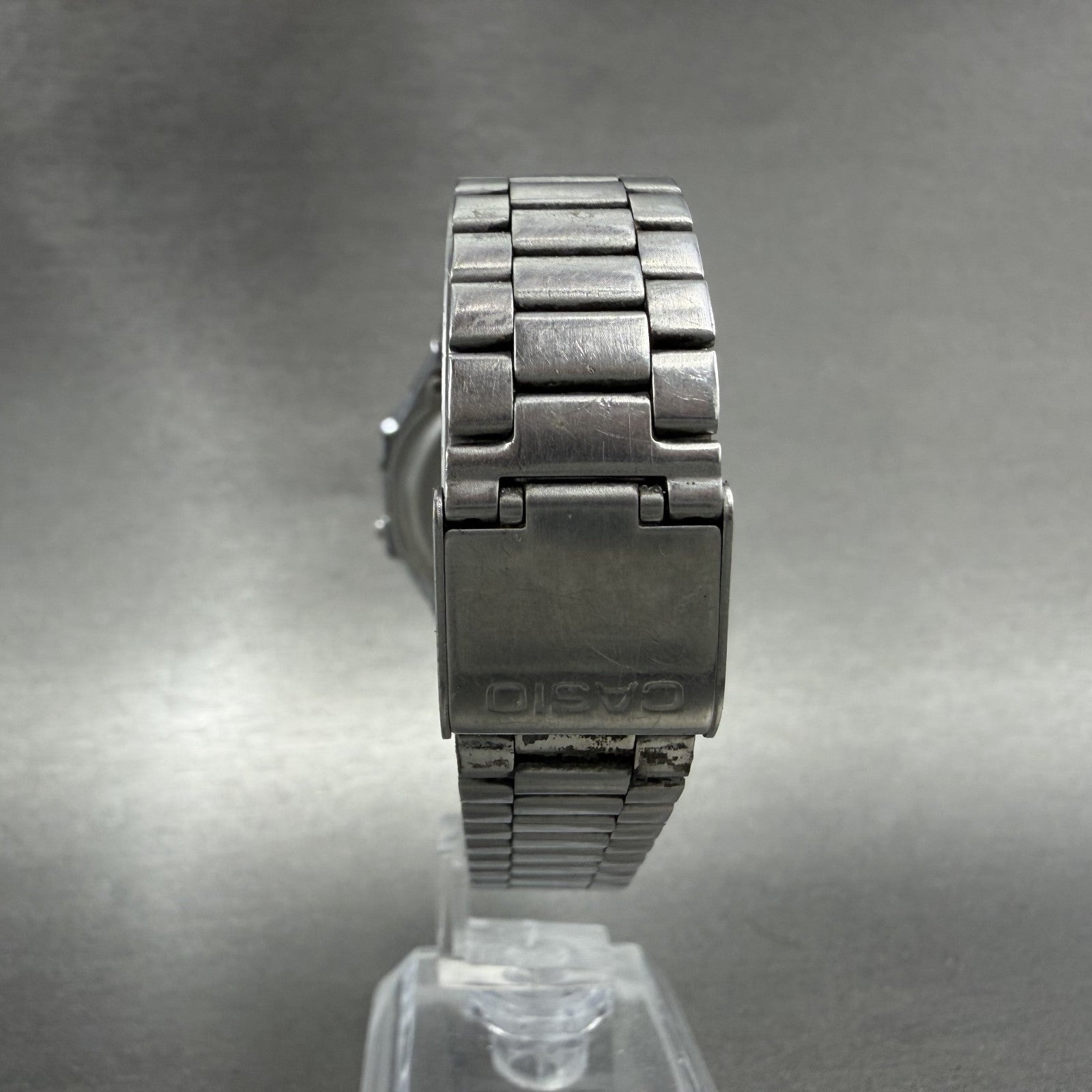 Casio A168 Illuminator Watch Men 36mm Digital Silver Tone Alarm Chrono NewBat A17