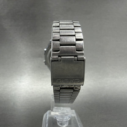 Casio A168 Illuminator Watch Men 36mm Digital Silver Tone Alarm Chrono NewBat A17