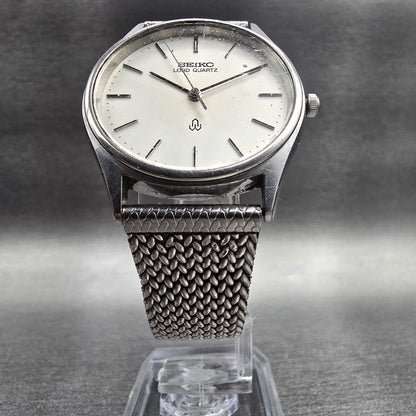 Seiko Lord Quartz Watch Men 33mm White Dial Silver Round 8241-7000 New Battery5