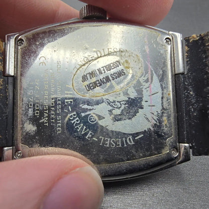 Diesel Watch Men 40mm Silver Dial Silver Tone Rectangle DZ-1100 PARTS7