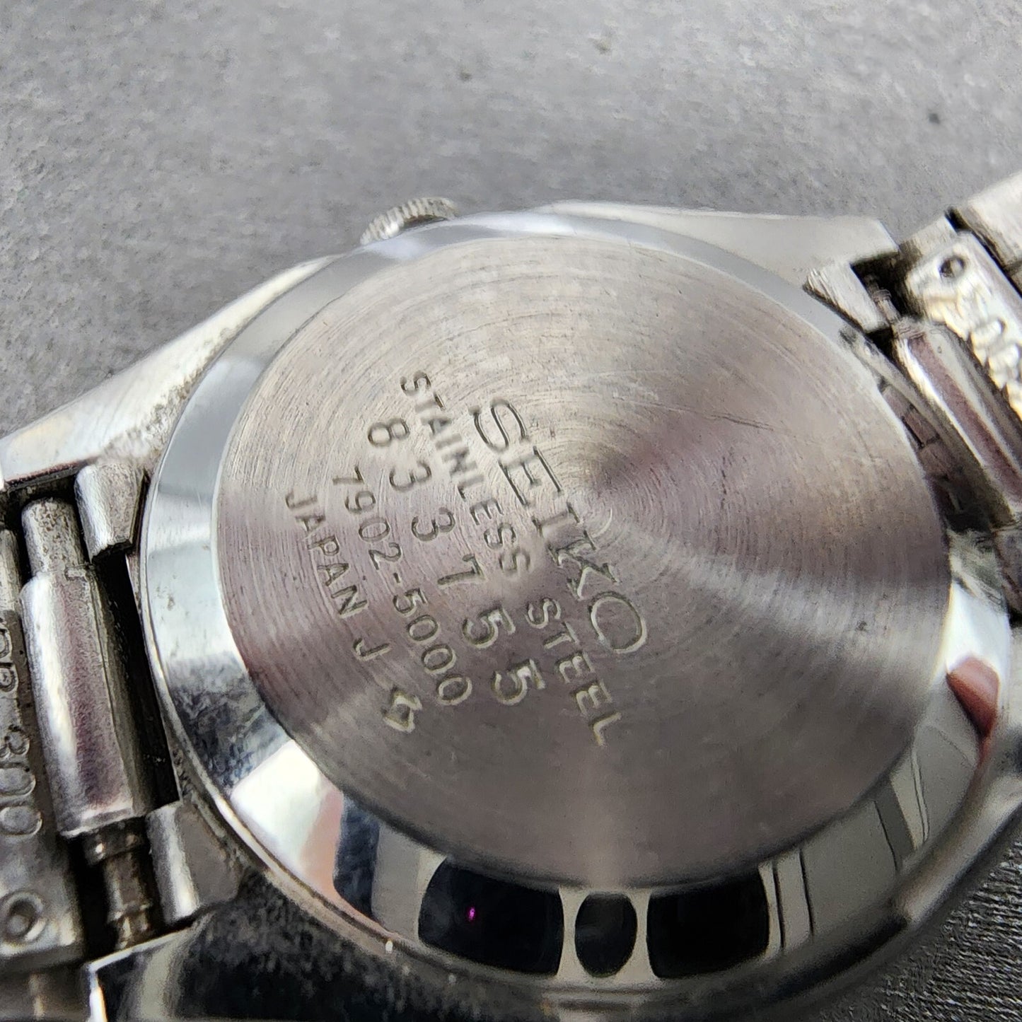 VTG Seiko Watch Women 24mm Blue Dial Steel Date Round 7902-5000 PARTS