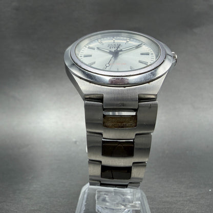 Guess Water Pro Watch Men 37mmm Silver Dial Silver Tone Round P177GL New Battery5