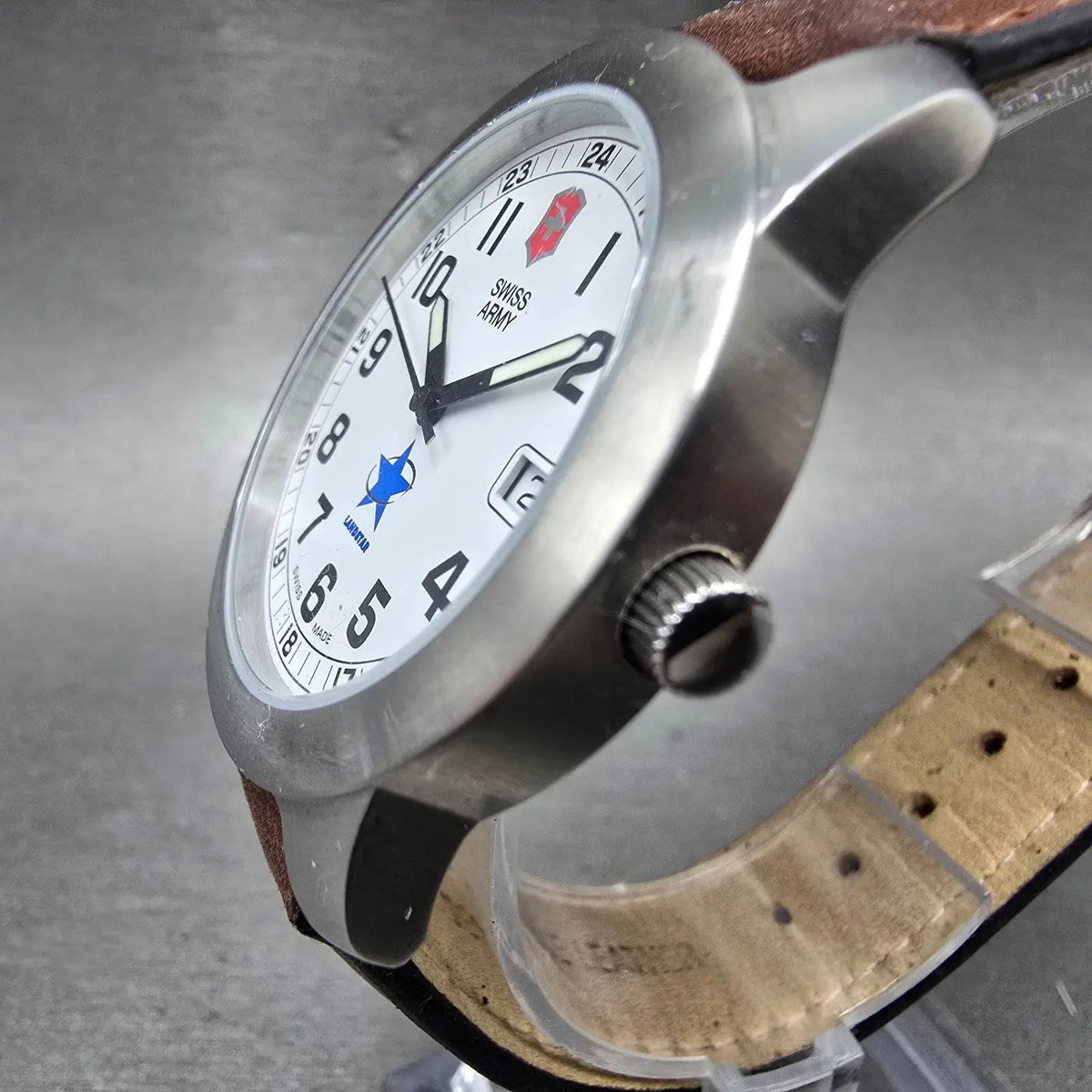 Victorinox Swiss Army Field Watch Men 38mm White Dial Steel Date 24980 PARTS3