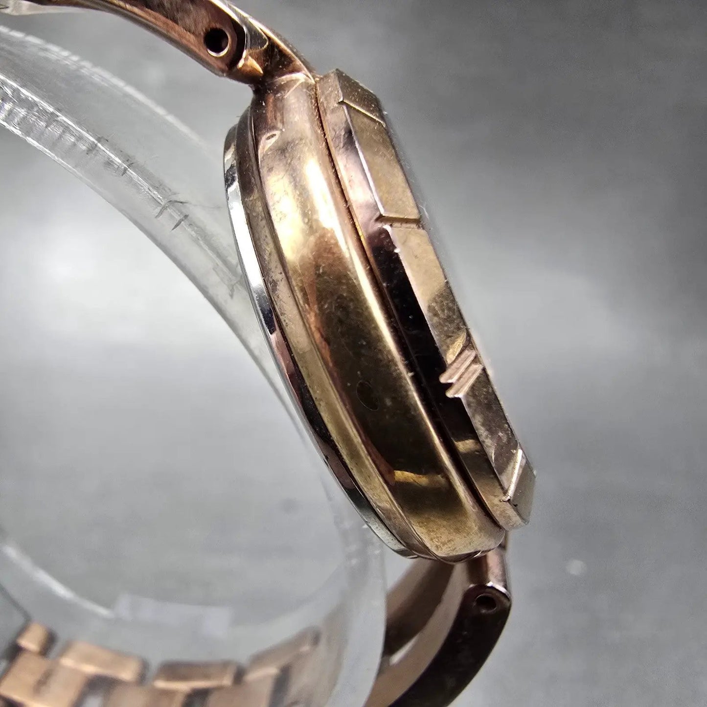 Citizen Wicca Atomic Solar Watch Women 27mm Pink Dial Rose Gold Tone PARTS4