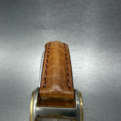 Parker Tank Watch Women 20mm Silver Dial Gold Tone Small Seconds New Battery4