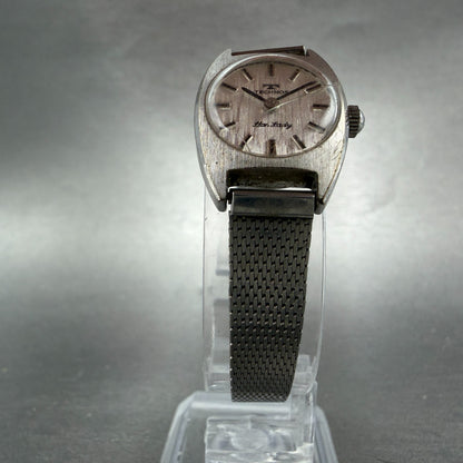 Technos Star lady Watch Women 19mm Silver Dial Steel Manual Wind Mesh Manual5