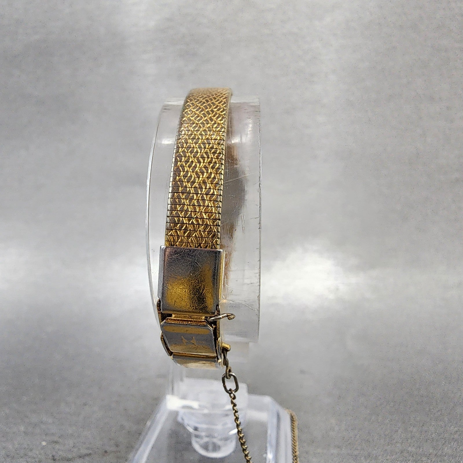 Hamilton Watch Women 26mm Gold Dial Gold Octagon 9220 New Battery Vintage7