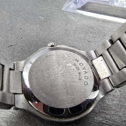 Movado Museum Watch Women 28mm Black Dial Silver Tone 01.3.14.1033 New Battery9