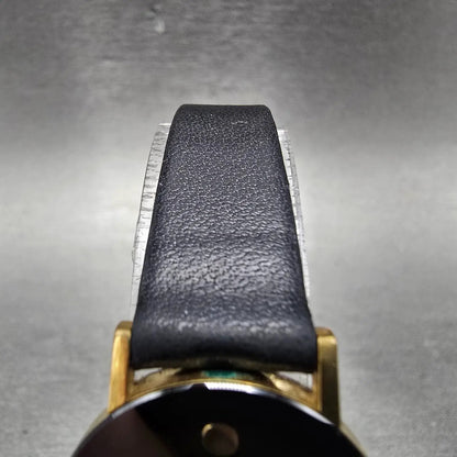 Movado Museum Watch Women 25mm Black Dial Gold Tone Round 87-24-855 New Battery4