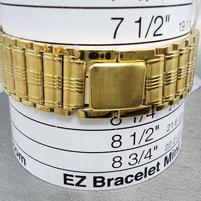 Citizen CQ Tank Watch Men 25mm Black Dial Gold Tone 1022-H14231 New Battery